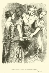 Don Quixote Washed by the Four Damsels